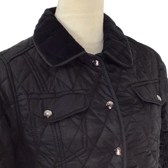 Weatherproof Black Quilted Snap Closure Jacket Size Medium - Picture 6 of 8